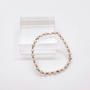 Handmade Marble and Gold Beaded Bracelet